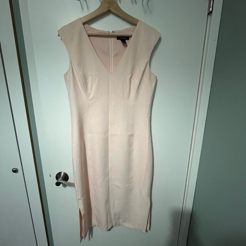 White House Black Market Light Pink Midi Dress Sz 6